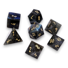 Load image into Gallery viewer, Blue Labradorite - 7 Piece RPG Set Gemstone Dice