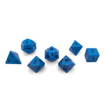 Load image into Gallery viewer, Blue Turquoise - 7 Piece RPG Set Gemstone Dice