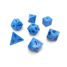 Load image into Gallery viewer, Blue Turquoise - 7 Piece RPG Set Gemstone Dice