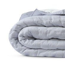 Load image into Gallery viewer, Handmade Blue White Kids Cotton Quilt with Ruffles – Toddler Bedding