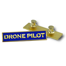 Load image into Gallery viewer, PBX-003-H DRONE PILOT Blue Commendation Bar Pin Police Government Realtor Commercial FAA