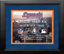Load image into Gallery viewer, NHL Hockey Photo Picture Frame Kit - Edmonton Oilers (Blue Matting, Orange Trim)