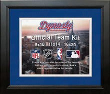Load image into Gallery viewer, MLB Baseball Photo Picture Frame Kit - Toronto Blue Jays (Blue Matting, White Trim)