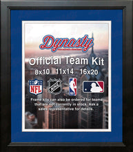 Load image into Gallery viewer, NBA Basketball Photo Picture Frame Kit - Dallas Mavericks (Blue Matting, White Trim)