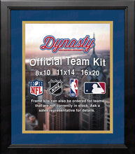 Load image into Gallery viewer, NHL Hockey Photo Picture Frame Kit - Buffalo Sabres (Blue Matting, Yellow Trim)