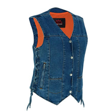 Load image into Gallery viewer, Women's 6 Pocket Denim Utility Vest - Blue