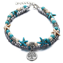 Load image into Gallery viewer, Ocean's Harmony Blue Turquoise Anklet