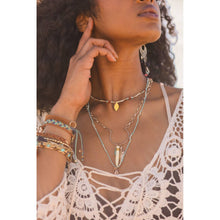 Load image into Gallery viewer, Bohemian Chic Faux Tusk &amp; Horn Necklace 🐘 | Rustic Gold Faux Animal Inspired