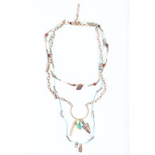 Load image into Gallery viewer, Bohemian Chic Faux Tusk &amp; Horn Necklace 🐘 | Rustic Gold Faux Animal Inspired