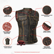 Load image into Gallery viewer, Galaxy Grifter Women’s Leather Vest