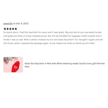 Load image into Gallery viewer, Book Slut Red Motel Style Keychain