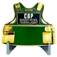 Load image into Gallery viewer, EL6-010 Border Patrol Agent BPA uniform 3D Challenge Coin CBP Honor First BP Thin Green Line
