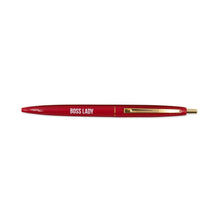 Load image into Gallery viewer, Boss Lady Pen in Cherry Red with Gold Accents