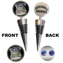 Load image into Gallery viewer, GL4-001 Boston Police Officer BPD Challenge Coin Wine Bottle Stopper with Lapel Pin