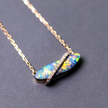 Load image into Gallery viewer, One-of-a-Kind Australian Boulder Opal &amp; Diamond Necklace 18K Yellow Gold