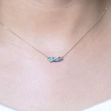 Load image into Gallery viewer, One-of-a-Kind Australian Boulder Opal &amp; Diamond Necklace 18K Yellow Gold