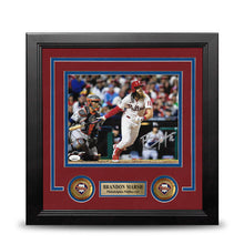 Load image into Gallery viewer, Brandon Marsh in Action Autographed Philadelphia Phillies 8" x 10" Framed Baseball Photo