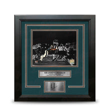 Load image into Gallery viewer, Brandon Graham Sacks Tom Brady Philadelphia Eagles 8x10 Blackout Framed Photo &amp; Engraved Autograph