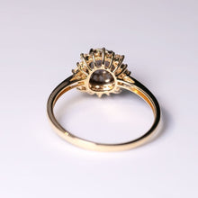 Load image into Gallery viewer, Bright Boulder Opal Halo Diamond Engagement Ring 18K Yellow Gold