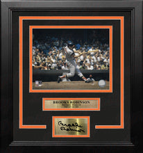 Load image into Gallery viewer, Brooks Robinson Batting Action Baltimore Orioles 8" x 10" Framed Baseball Photo with Engraved Autograph