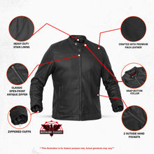 Load image into Gallery viewer, Night Bolt Men’s Faux Leather Motorcycle Jacket