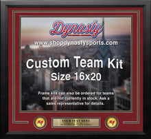 Load image into Gallery viewer, Tampa Bay Buccaneers Custom NFL Football 16x20 Picture Frame Kit (Multiple Colors)