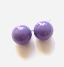 Load image into Gallery viewer, Lilac Purple Jumbo Ball Stud Earrings