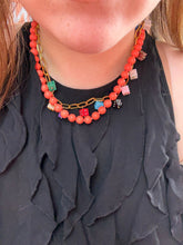 Load image into Gallery viewer, Salmon Beaded Necklace