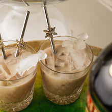 Load image into Gallery viewer, Snowflake metal cocktail straws