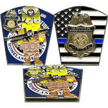 Load image into Gallery viewer, BL17-007 CBP Officer SRT Operator CBPO Field Operations Thin Blue Line Challenge Coin