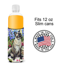 Load image into Gallery viewer, Siamese cat in the Garden Slim Can Hugger – Fun &amp; Functional Drink Coolers CDCO0026MUK