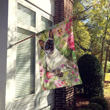 Load image into Gallery viewer, Siamese cat in the Roses Flag Canvas House Size CDCO0033CHF