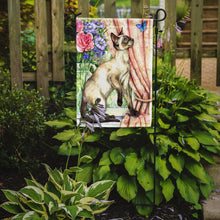 Load image into Gallery viewer, Siamese cat with Butterfly Garden Flag – Decorative Outdoor Yard Flag CDCO0036GF