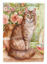 Load image into Gallery viewer, Maine Coon Cat by Debbie Cook Garden Flag – Decorative Outdoor Yard Flag CDCO0236GF
