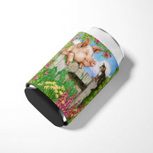 Load image into Gallery viewer, Pig at the Gate with the Cat Can or Bottle Hugger CDCO0349CC