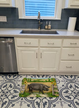 Load image into Gallery viewer, Black Pig with Sunflowers Machine Washable Memory Foam Mat CDCO0373RUG