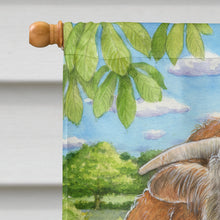 Load image into Gallery viewer, Bull and Pup Friends by Debbie Cook Flag Canvas House Size CDCO0378CHF