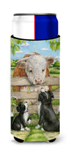 Load image into Gallery viewer, Bull and Pup Friends by Debbie Cook Slim Can Hugger – Fun &amp; Functional Drink Coolers CDCO0378MUK