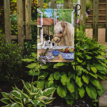Load image into Gallery viewer, Jack Russel Puppy and Foal Horse Garden Flag – Decorative Outdoor Yard Flag CDCO0379GF
