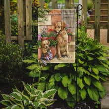 Load image into Gallery viewer, Father and Son Yellow Labrador Garden Flag – Decorative Outdoor Yard Flag CDCO0383GF