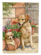 Load image into Gallery viewer, Father and Son Yellow Labrador Garden Flag – Decorative Outdoor Yard Flag CDCO0383GF