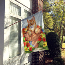Load image into Gallery viewer, Ginger Cat In Pot by Debbie Cook Flag Canvas House Size CDCO0395CHF