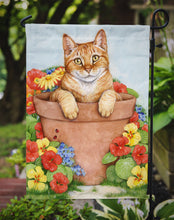 Load image into Gallery viewer, Ginger Cat In Pot by Debbie Cook Garden Flag – Decorative Outdoor Yard Flag CDCO0395GF