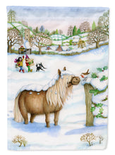 Load image into Gallery viewer, Feeding The Shetland Horse Flag Canvas House Size CDCO0404CHF