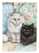 Load image into Gallery viewer, A Black Cat and A White Cat Garden Flag – Decorative Outdoor Yard Flag CDCO0510GF