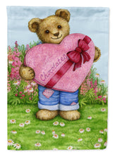 Load image into Gallery viewer, Valentine Teddy Bear with Chocolates Garden Flag – Decorative Outdoor Yard Flag CDCO318AGF