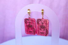 Load image into Gallery viewer, Pink Marble Zodiac Earrings