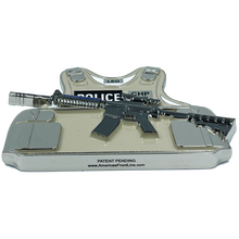 Load image into Gallery viewer, BL15-020 California Highway Patrol CHP M4 Body Armor 3D self standing Challenge Coin Thin Blue Line
