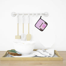 Load image into Gallery viewer, Letter I Initial Monogram - Pink Stripes Pot Holders - Set of 2 - Heat-Resistant Kitchen Essentials CJ1005-IPTHD