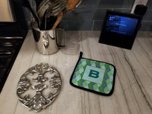 Load image into Gallery viewer, Monogram - Initial B Blue Argoyle Pot Holders - Set of 2 - Heat-Resistant Kitchen Essentials CJ1020-BPTHD